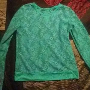 Long sleeve lace top
